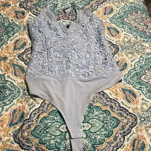 Baby blue lace body suit